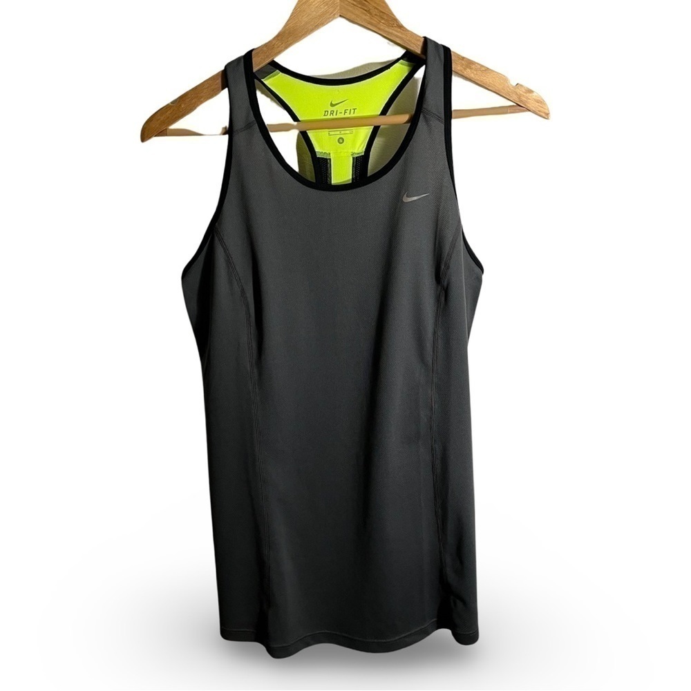 Nike Small Dri-Fit Grey Racerback Tank Venting Mesh on Sides
